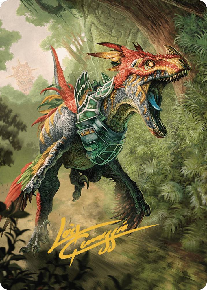 Dinosaur Token Art Card (Gold-Stamped Signature) 67 card from Art Series: The Lost Caverns of Ixalan