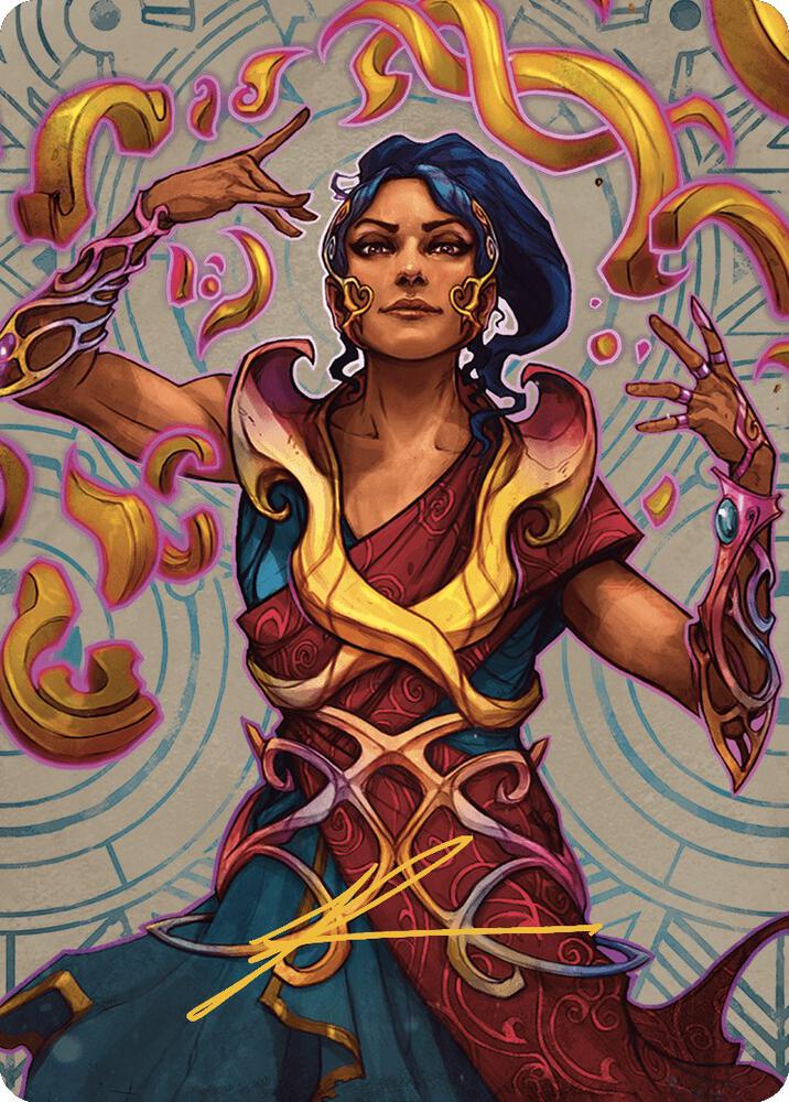 Saheeli, the Sun's Brilliance Art Card (Gold-Stamped Signature) 52 card from Art Series: The Lost Caverns of Ixalan