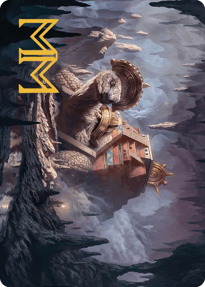 Bedrock Tortoise Art Card (Gold-Stamped Signature) 23 card from Art Series: The Lost Caverns of Ixalan
