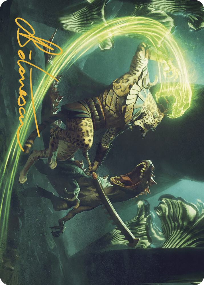 Contest of Claws Art Card (Gold-Stamped Signature) 72 card from Art Series: The Lost Caverns of Ixalan