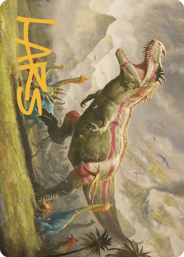 Ghalta, Stampede Tyrant Art Card (Gold-Stamped Signature) 24 card from Art Series: The Lost Caverns of Ixalan