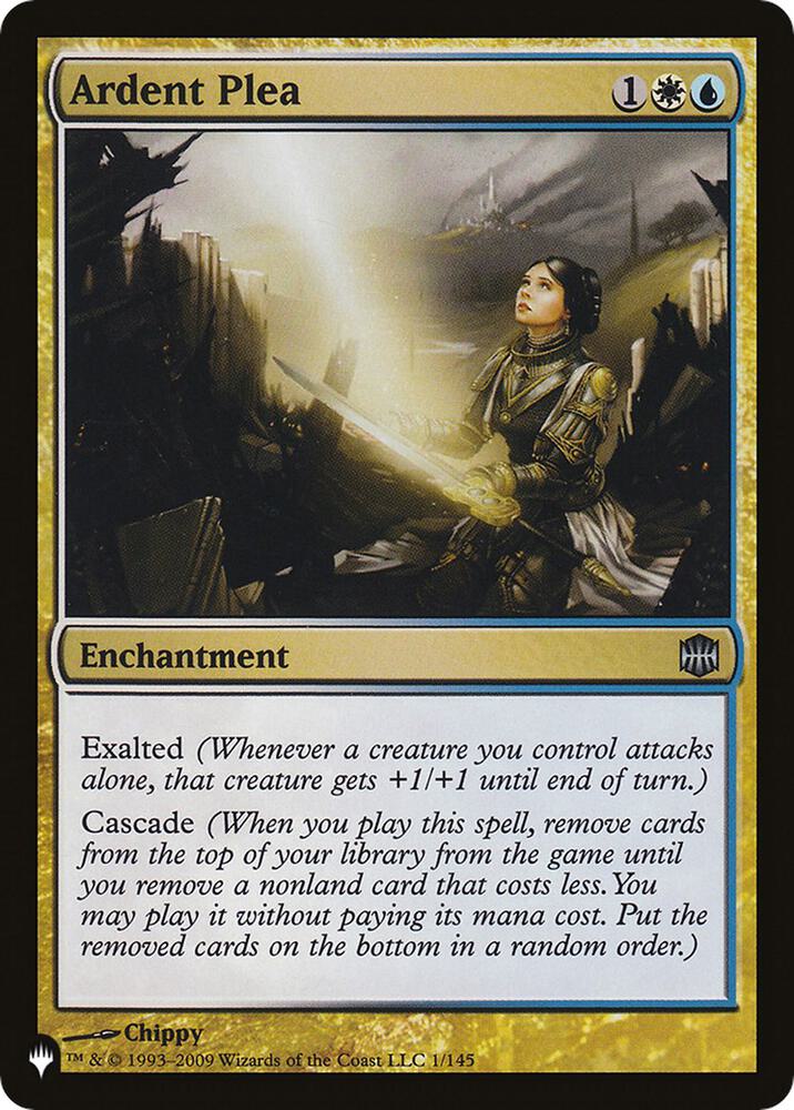 Ardent Plea 1/145 card from The List Reprints