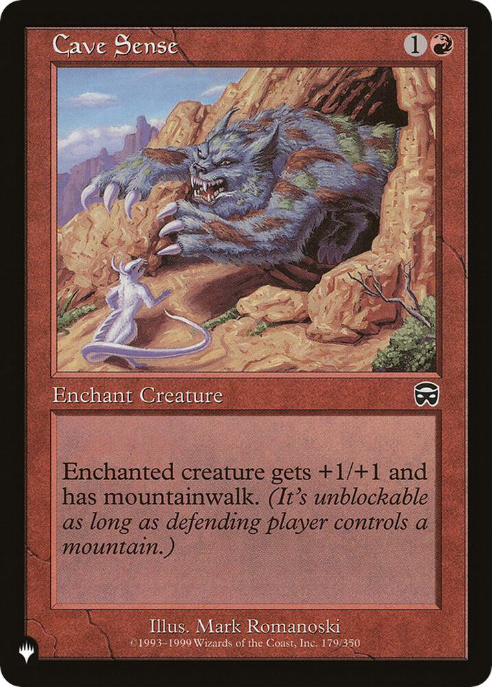 Cave Sense 179/350 card from The List Reprints