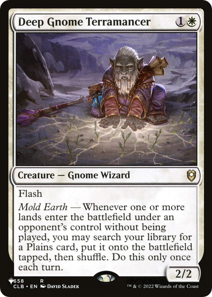 Deep Gnome Terramancer 658 card from The List Reprints