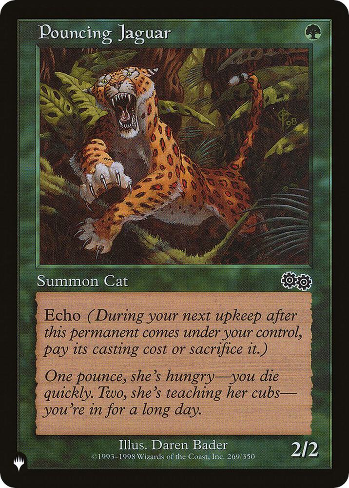 Pouncing Jaguar 269/350 card from The List Reprints