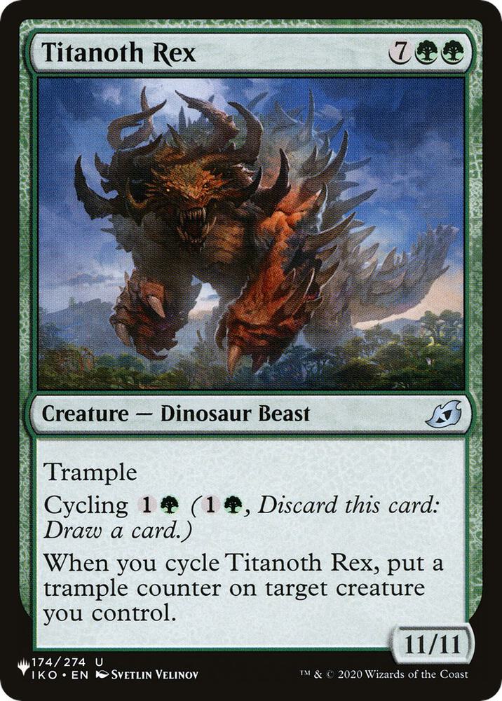 Titanoth Rex 174/274 card from The List Reprints