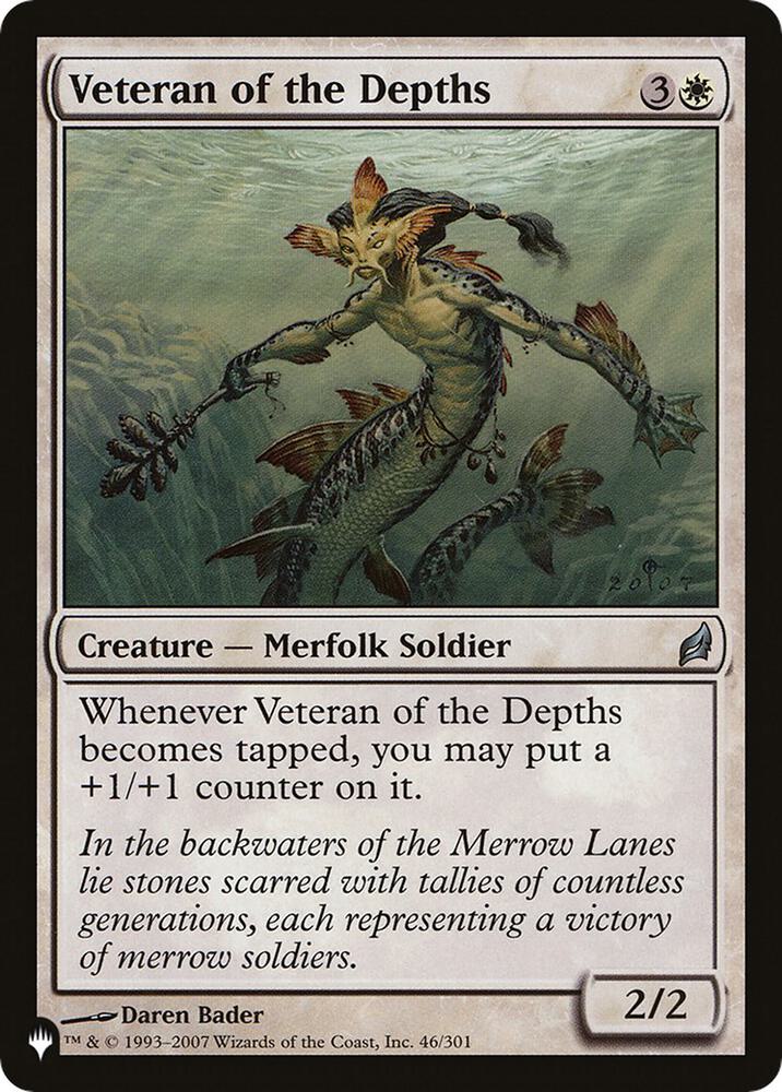 Veteran of the Depths 46/301 card from The List Reprints