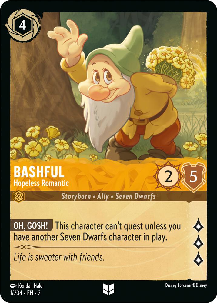 Bashful - Hopeless Romantic 1/204 card from Rise of the Floodborn