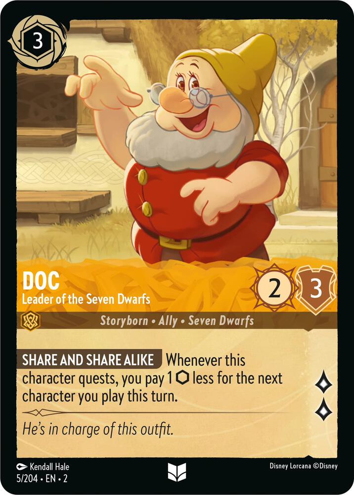 Doc - Leader of the Seven Dwarfs 5/204 card from Rise of the Floodborn