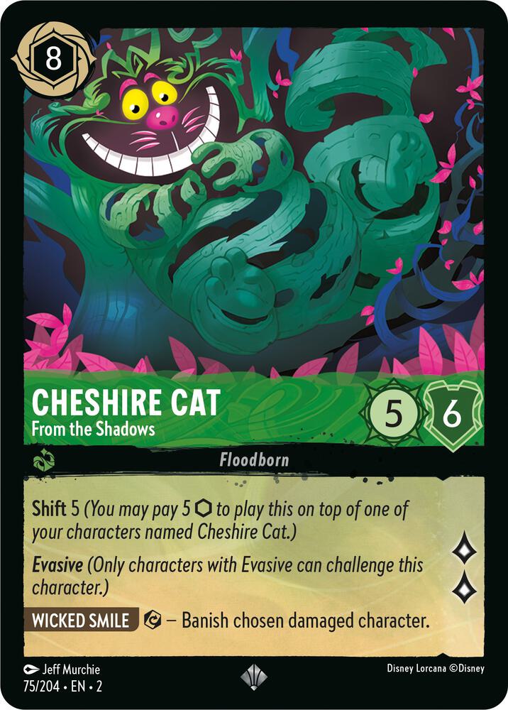 Cheshire Cat - From the Shadows 75/204 card from Rise of the Floodborn