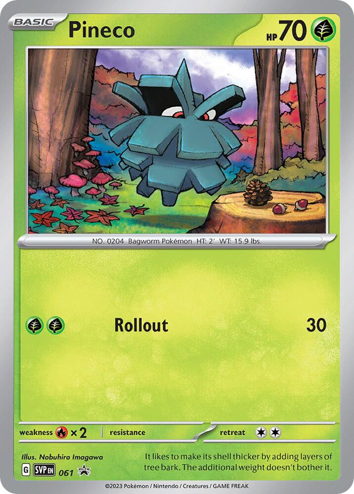 Pineco 061 card from SV: Scarlet & Violet Promo Cards