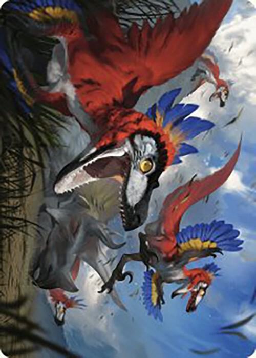 Wrathful Raptors Art Card 77 card from Art Series: The Lost Caverns of Ixalan