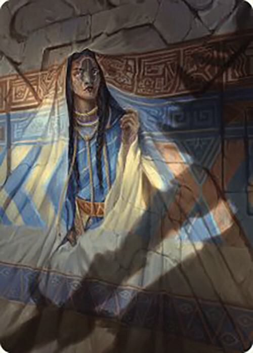 Whispersilk Cloak Art Card 80 card from Art Series: The Lost Caverns of Ixalan