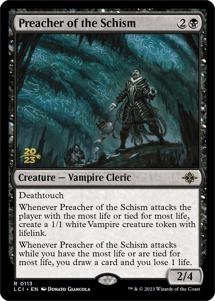 Preacher of the Schism 113 card from Prerelease Cards