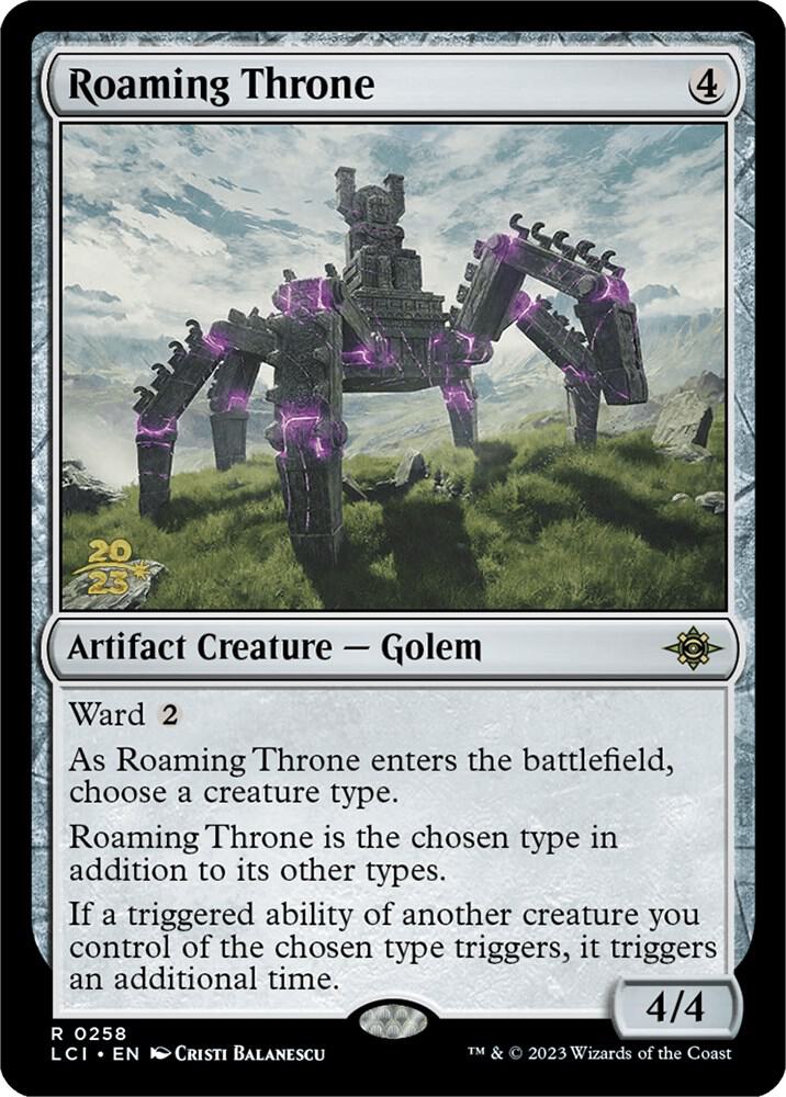 Roaming Throne 258 card from Prerelease Cards