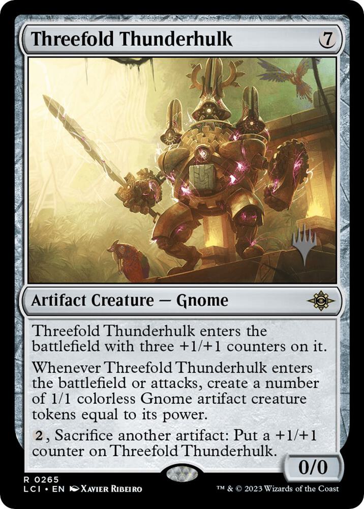 Threefold Thunderhulk 265 card from Promo Pack: The Lost Caverns of Ixalan