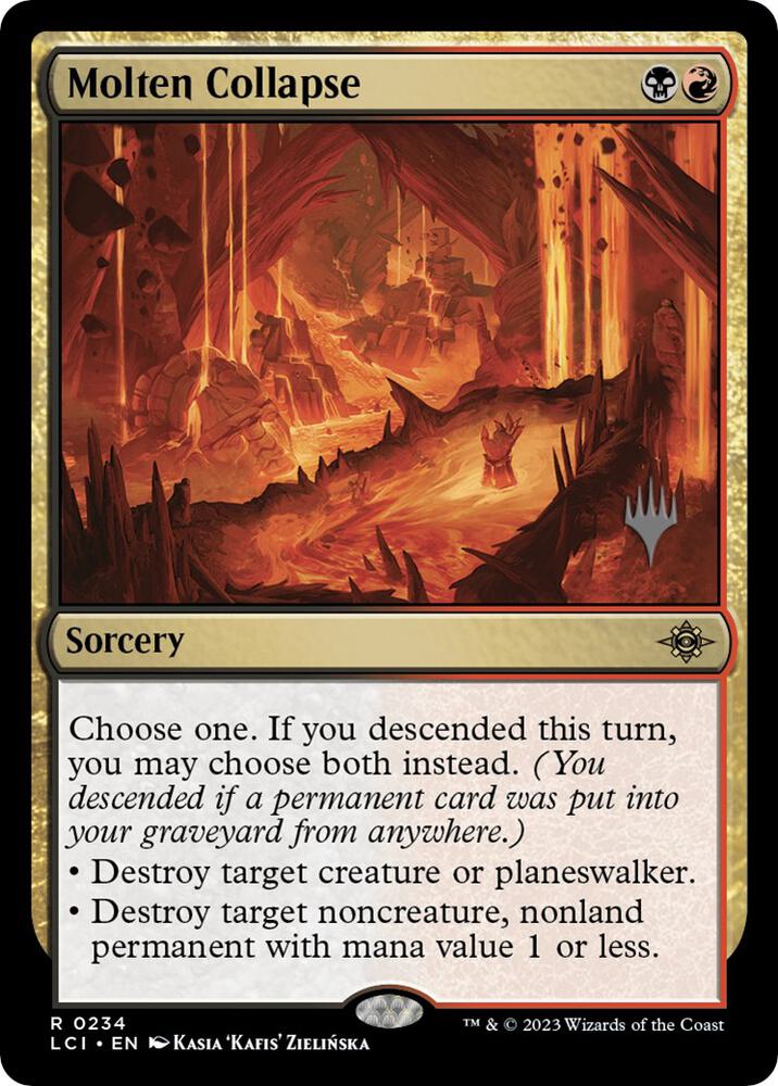 Molten Collapse 234 card from Promo Pack: The Lost Caverns of Ixalan