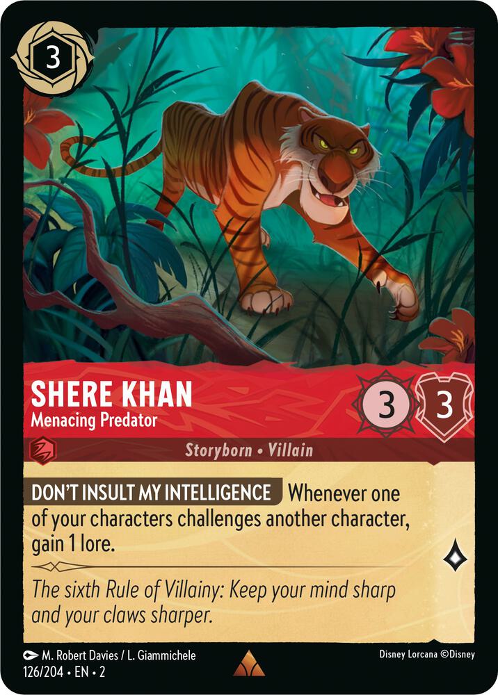 Shere Khan - Menacing Predator 126/204 card from Rise of the Floodborn