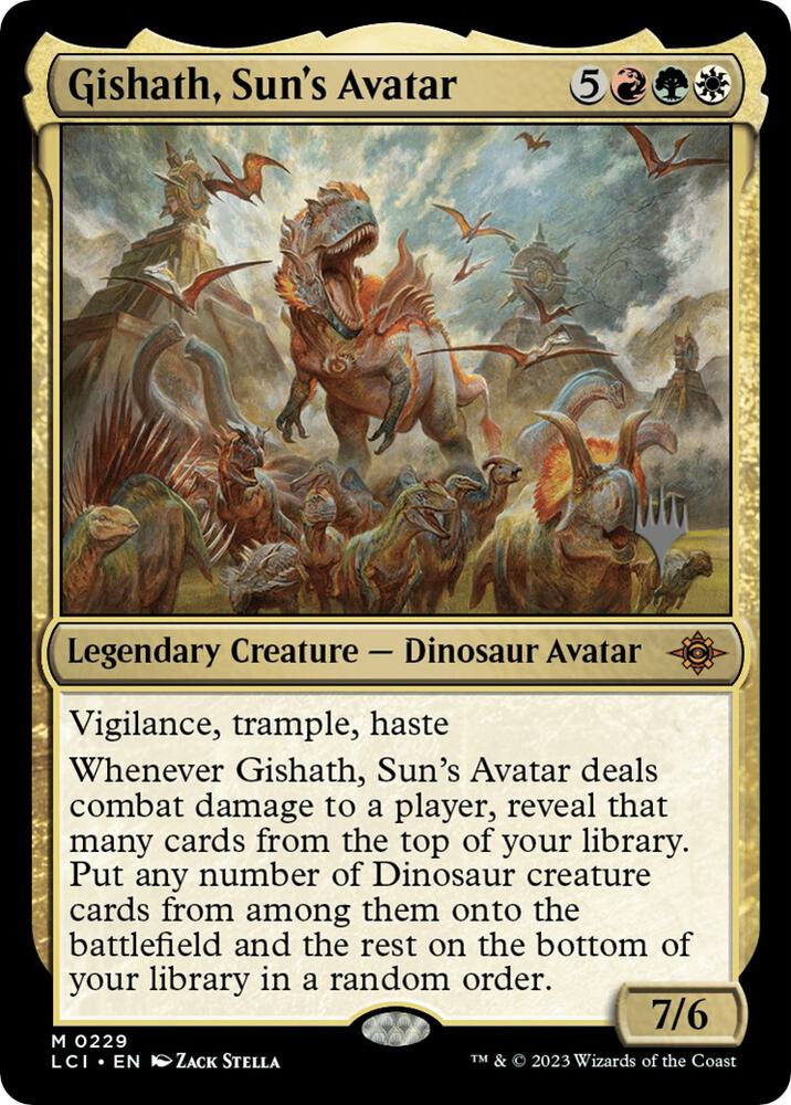 Gishath, Sun's Avatar 229 card from Promo Pack: The Lost Caverns of Ixalan