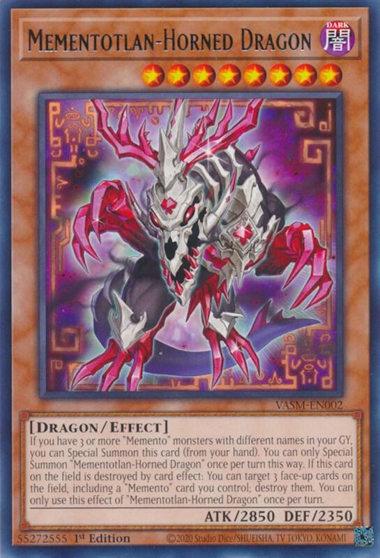 Mementotlan-Horned Dragon VASM-EN002 card from Valiant Smashers