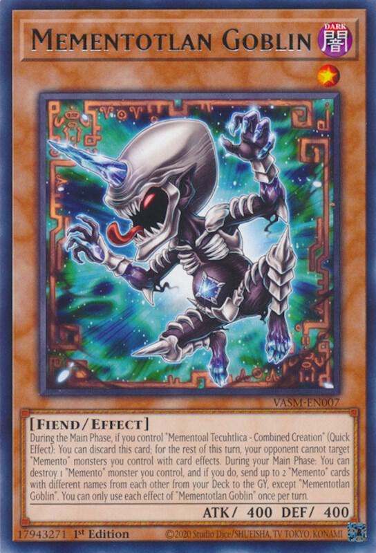 Mementotlan Goblin VASM-EN007 card from Valiant Smashers
