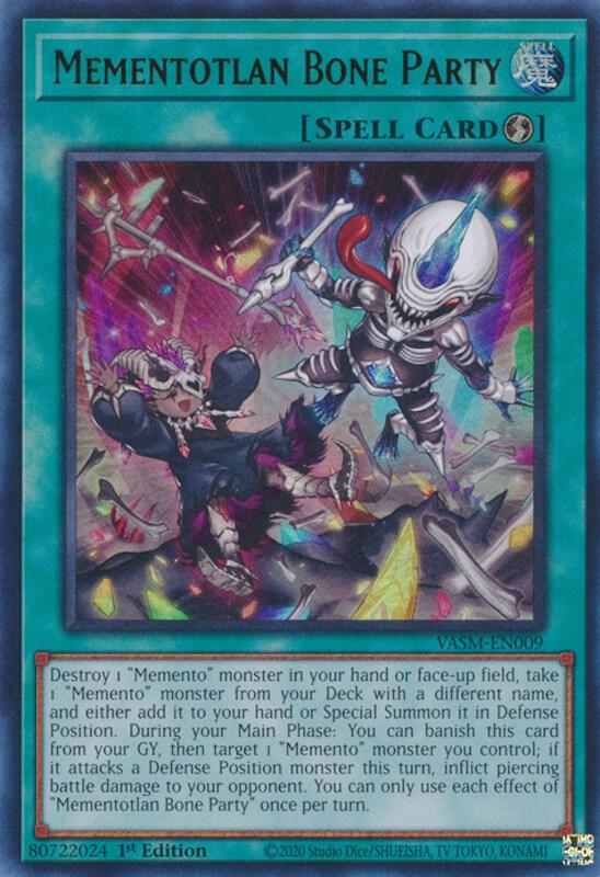 Mementotlan Bone Party VASM-EN009 card from Valiant Smashers