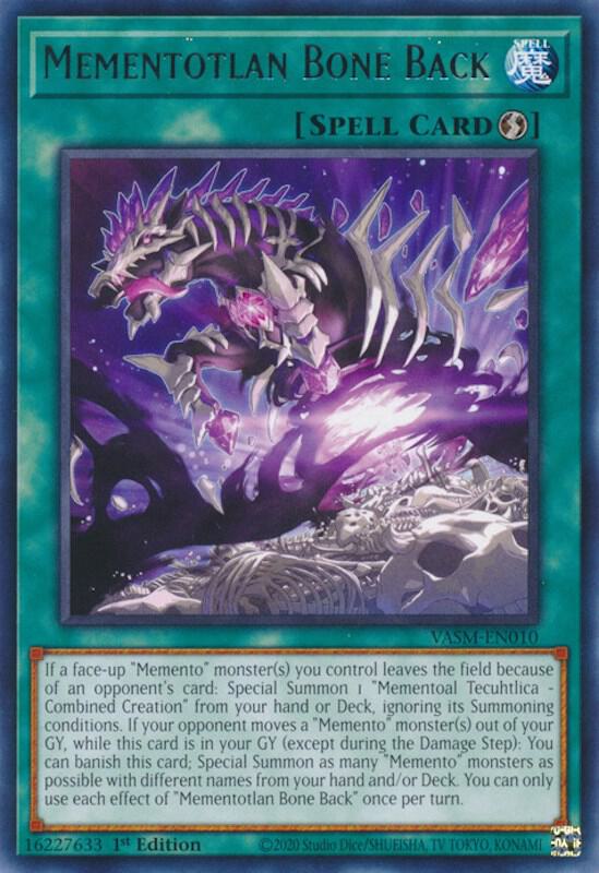 Mementotlan Bone Back VASM-EN010 card from Valiant Smashers