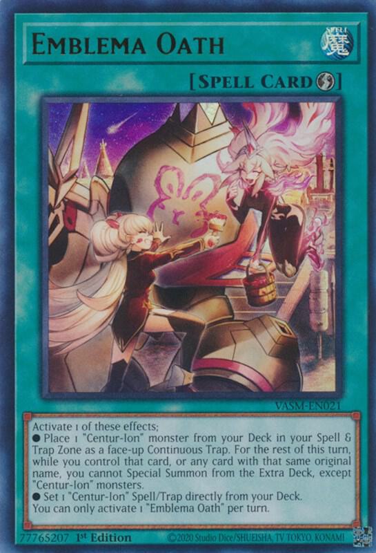 Emblema Oath VASM-EN021 card from Valiant Smashers