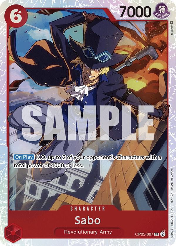 Sabo OP05-007 card from Awakening of the New Era