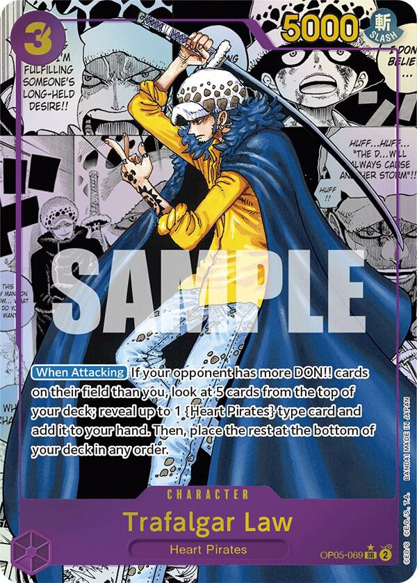 Trafalgar Law (Alternate Art) (Manga) OP05-069 card from Awakening of the New Era