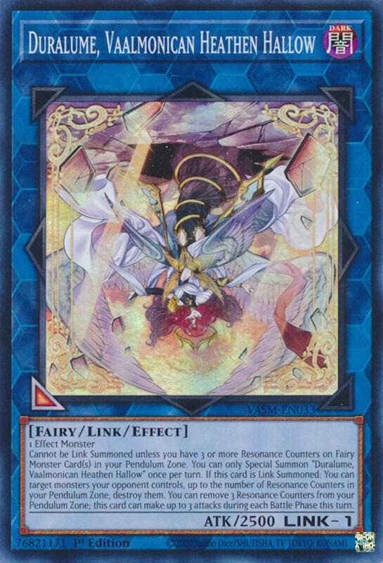 Duralume, Vaalmonican Heathen Hallow VASM-EN033 card from Valiant Smashers