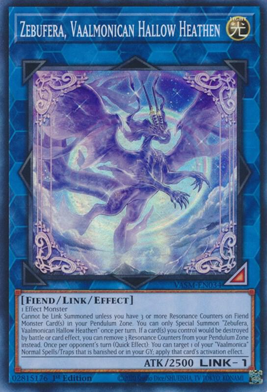 Zebufera, Vaalmonican Hallow Heathen VASM-EN034 card from Valiant Smashers