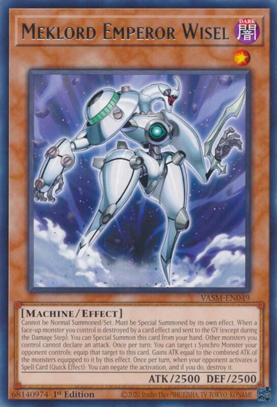 Meklord Emperor Wisel VASM-EN049 card from Valiant Smashers