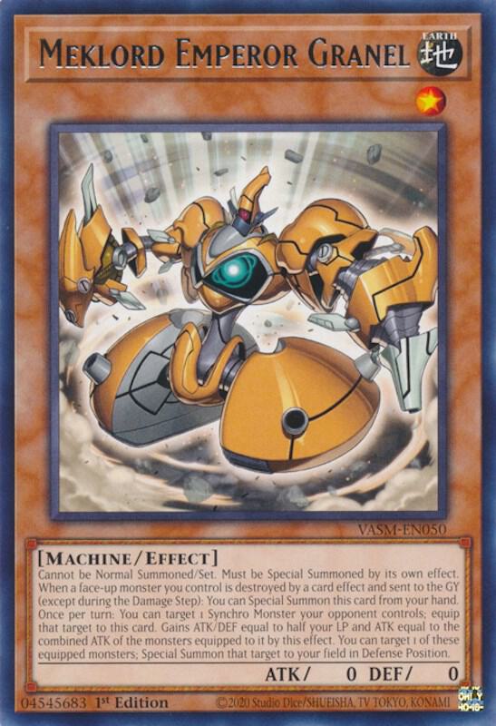 Meklord Emperor Granel VASM-EN050 card from Valiant Smashers