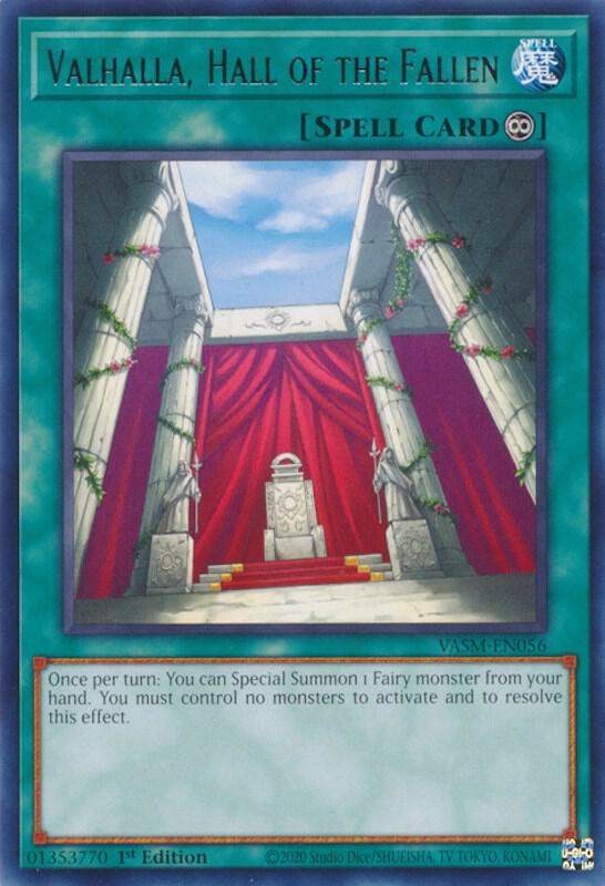 Valhalla, Hall of the Fallen VASM-EN056 card from Valiant Smashers
