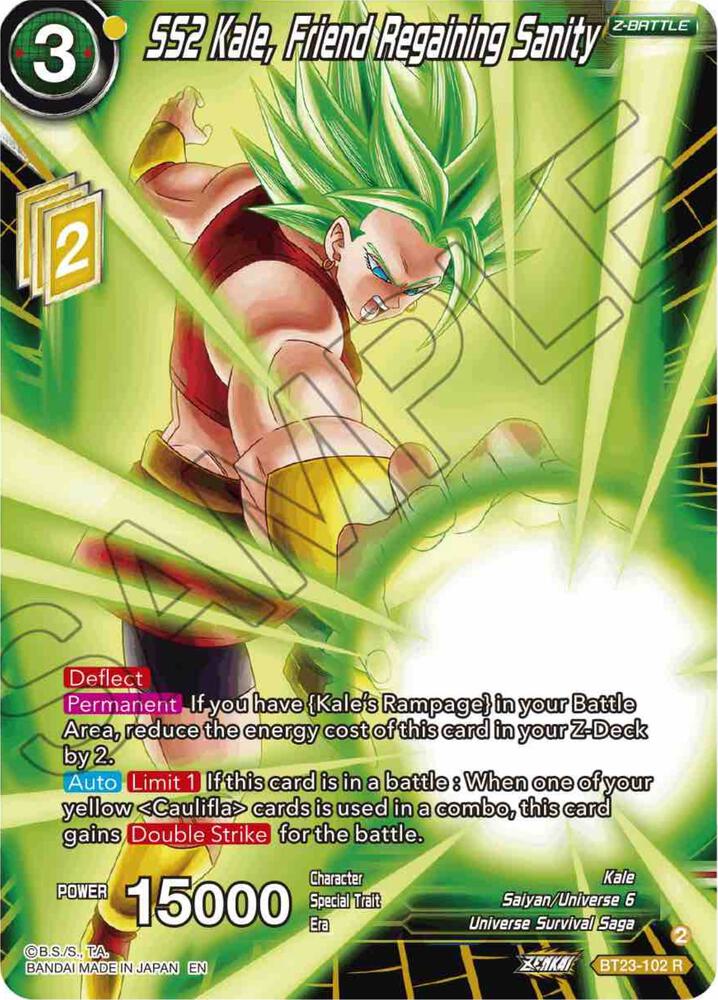 SS2 Kale, Friend Regaining Sanity BT23-102 card from Perfect Combination