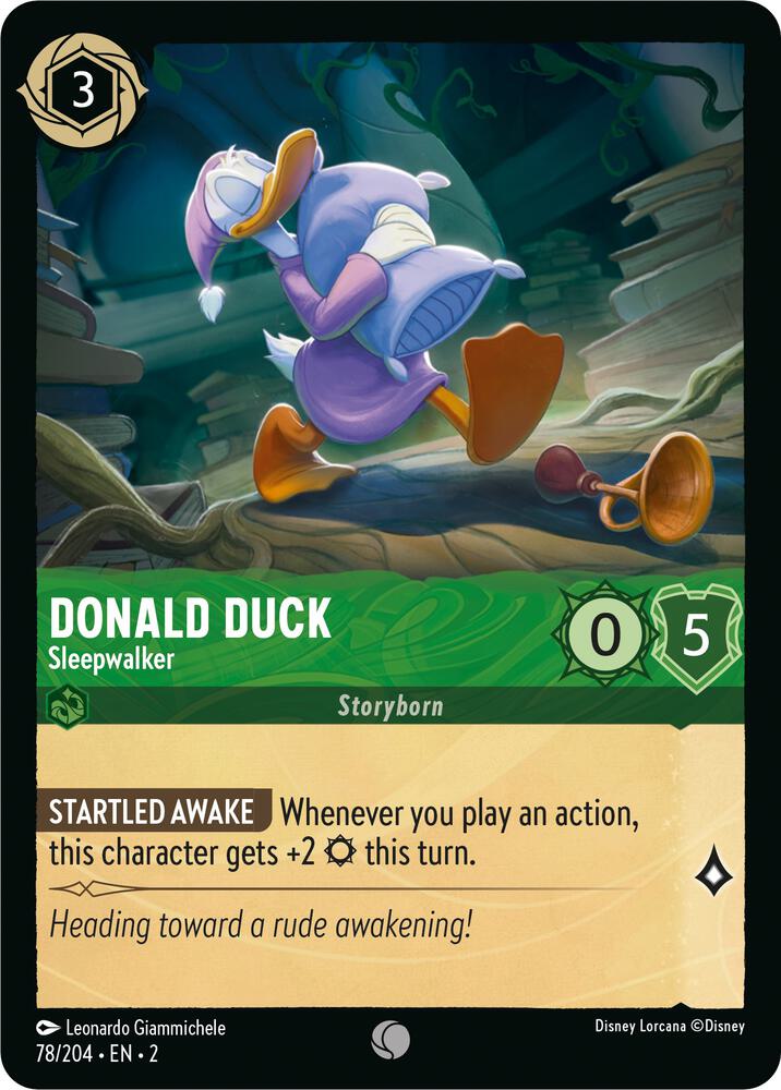 Donald Duck - Sleepwalker 78/204 card from Rise of the Floodborn