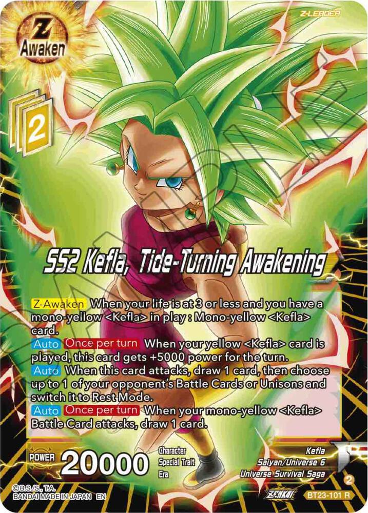 SS2 Kefla, Tide-Turning Awakening BT23-101 card from Perfect Combination