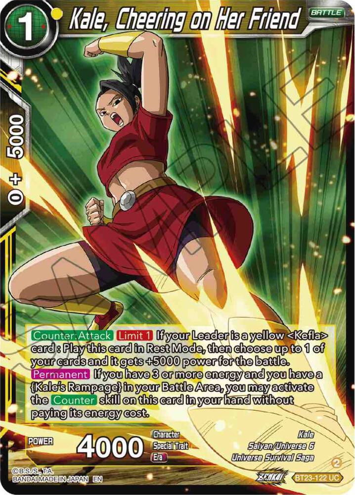 Kale, Cheering on Her Friend BT23-122 card from Perfect Combination