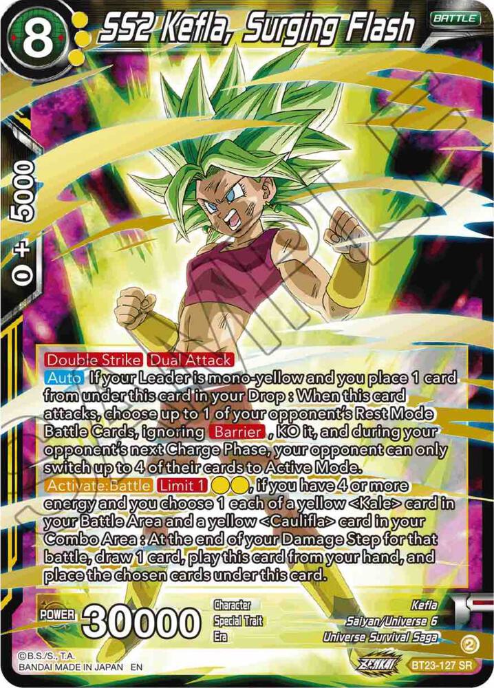 SS2 Kefla, Surging Flash BT23-127 card from Perfect Combination