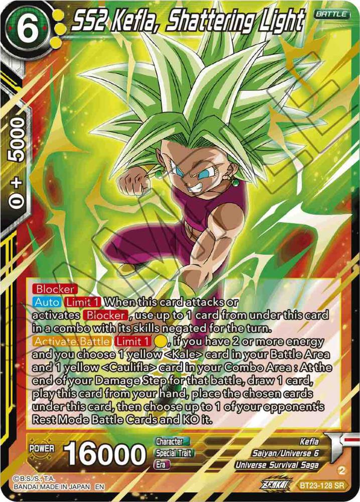SS2 Kefla, Shattering Light BT23-128 card from Perfect Combination