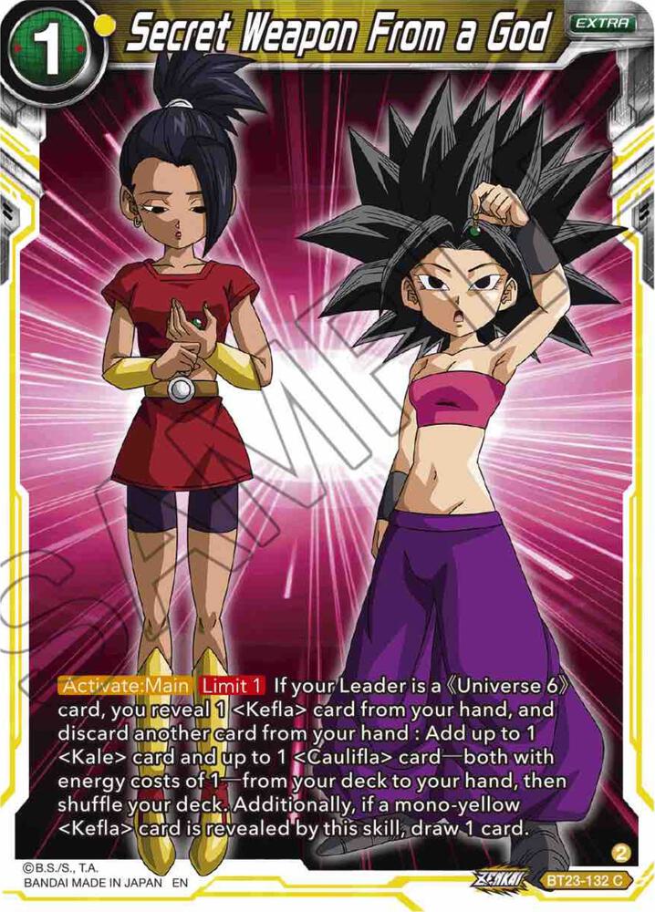 Secret Weapon From a God BT23-132 card from Perfect Combination