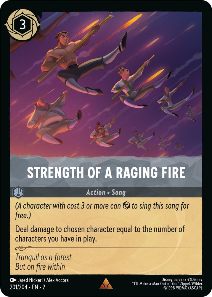 Strength of a Raging Fire 201/204 card from Rise of the Floodborn