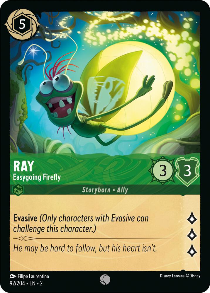 Ray - Easygoing Firefly 92/204 card from Rise of the Floodborn