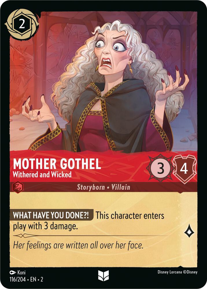 Mother Gothel - Withered and Wicked 116/204 card from Rise of the Floodborn