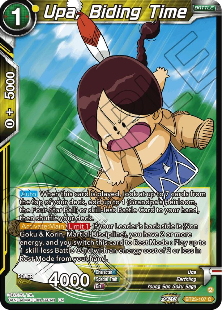 Upa, Biding Time BT23-107 card from Perfect Combination