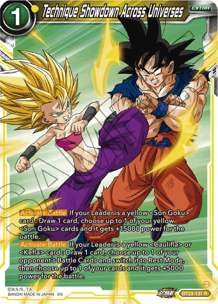 Technique Showdown Across Universes BT23-131 card from Perfect Combination