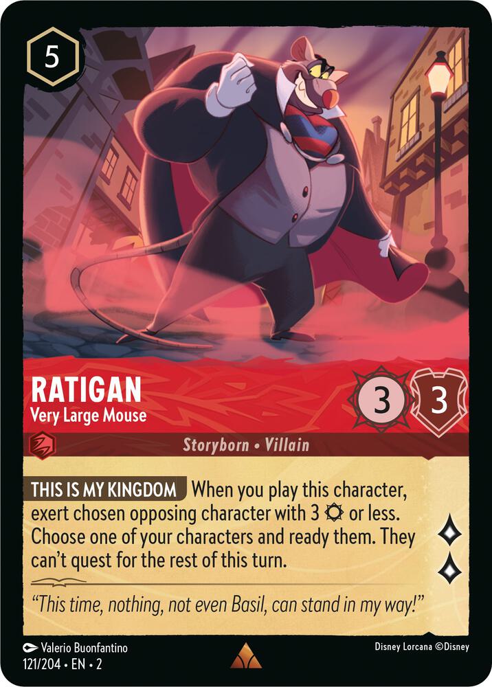 Ratigan - Very Large Mouse 121/204 card from Rise of the Floodborn