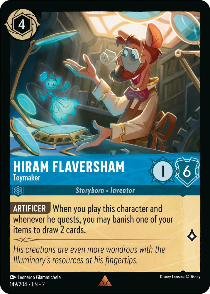 Hiram Flaversham - Toymaker 149/204 card from Rise of the Floodborn