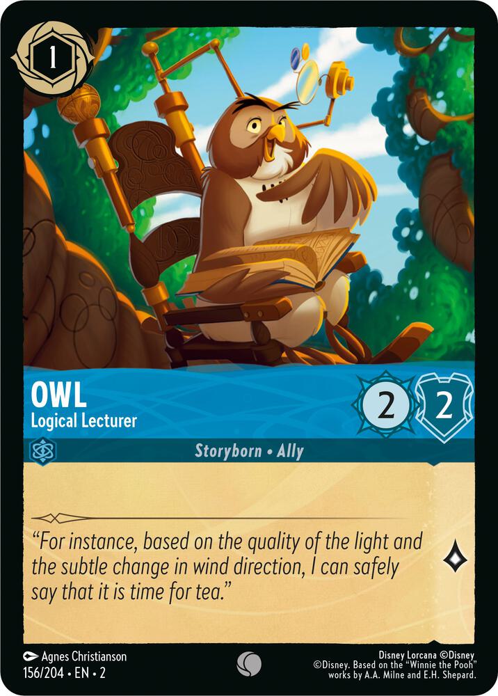 Owl - Logical Lecturer 156/204 card from Rise of the Floodborn